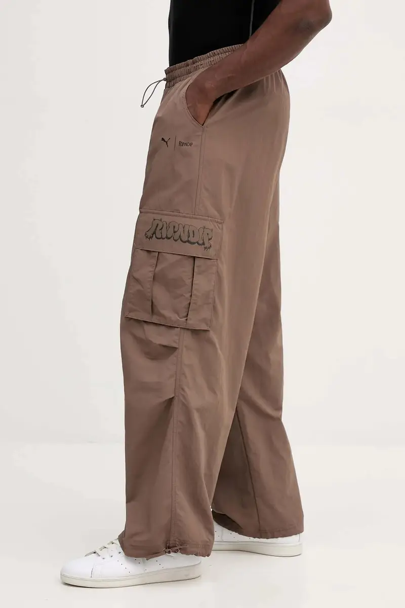 pantaloni PUMA x RIPNDIP uomo colore marrone 632417 miniatura 4