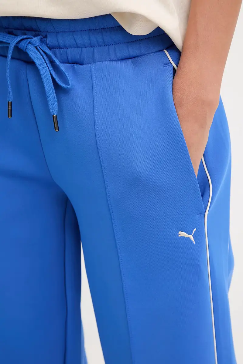 pantaloni tuta di cotone donna colore blu 632332 miniatura 4