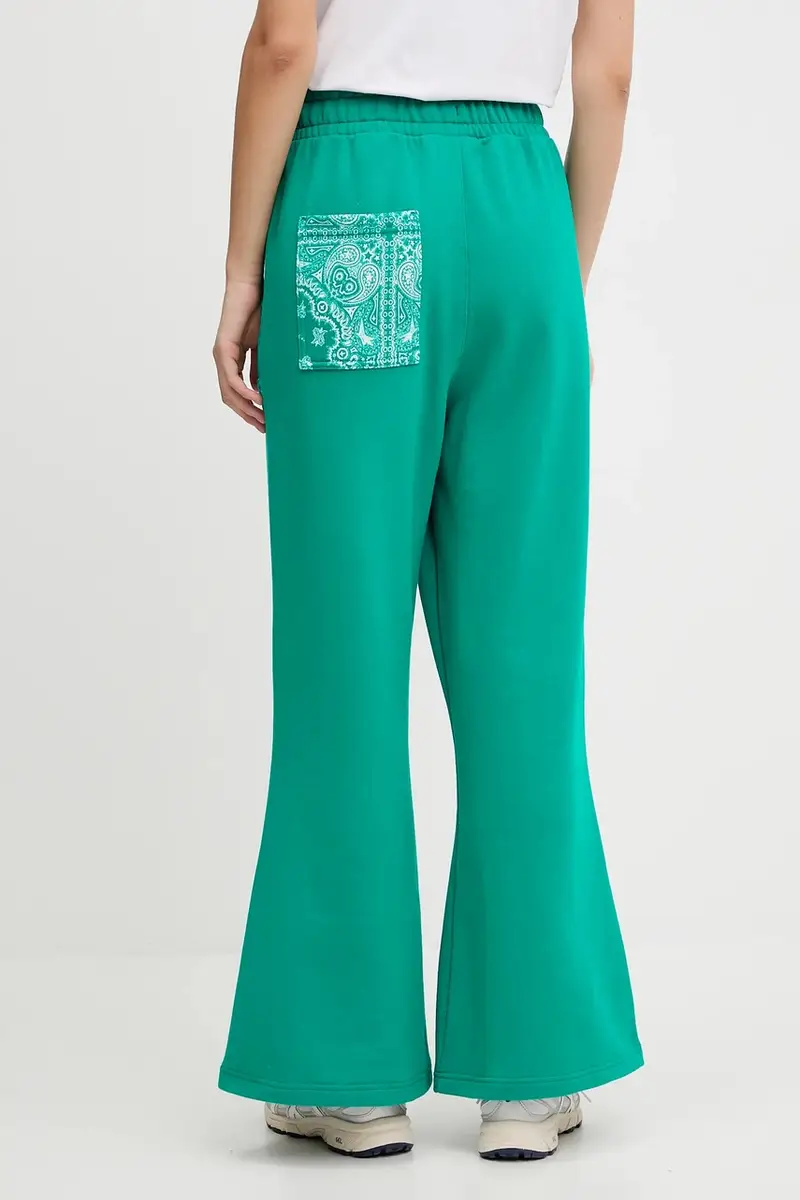 pantaloni tuta di cotone donna colore verde 632845 miniatura 3