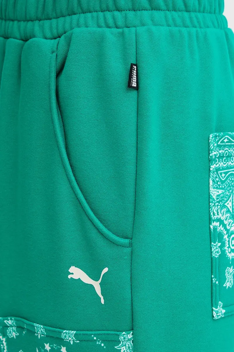 pantaloni tuta di cotone donna colore verde 632845 miniatura 4