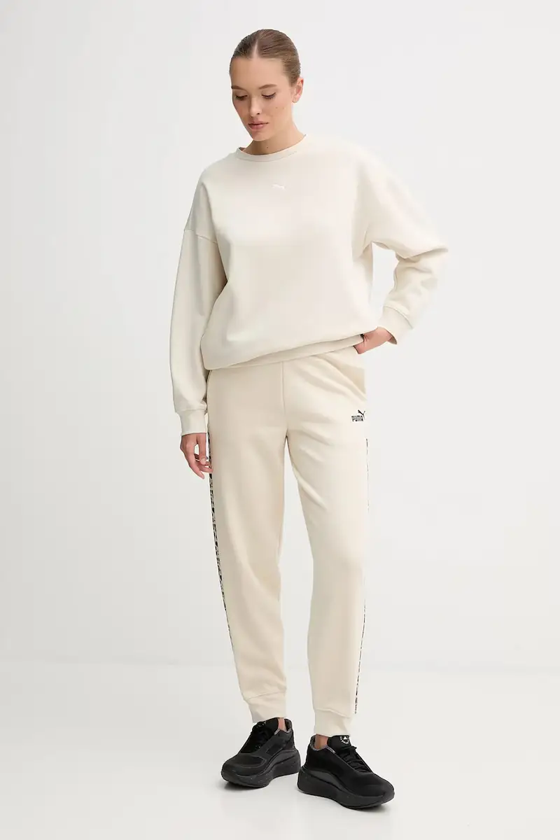 pantaloni tuta donna colore beige 688086 miniatura 2