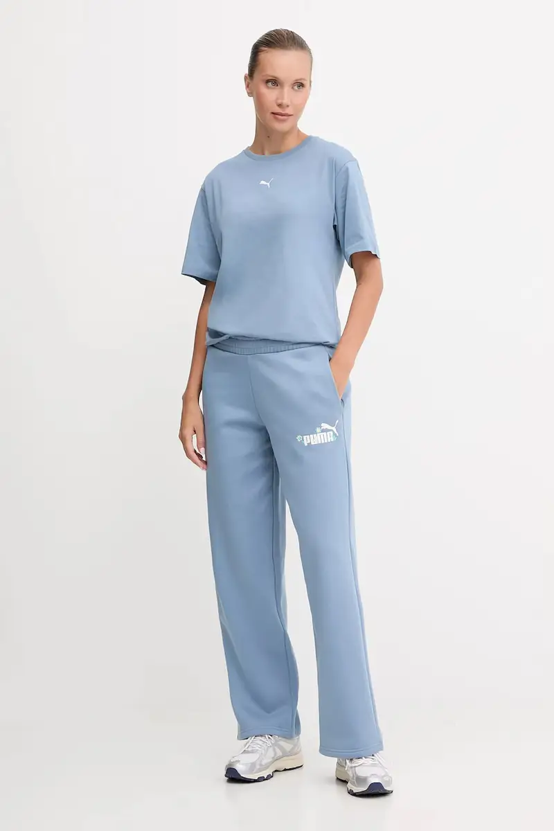 pantaloni tuta donna colore blu con applicazione 688081 miniatura 2