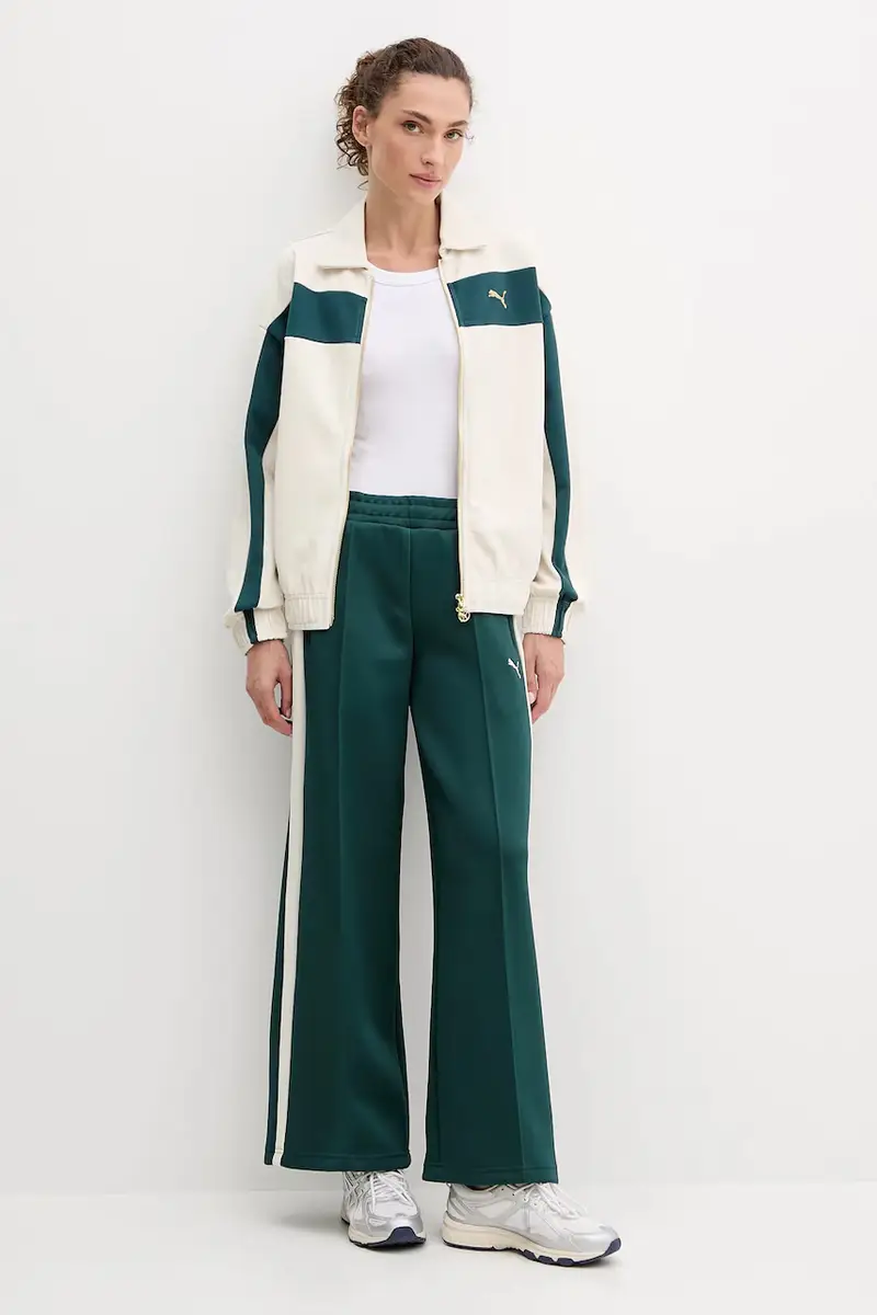 pantaloni tuta donna colore verde 629803 miniatura 2