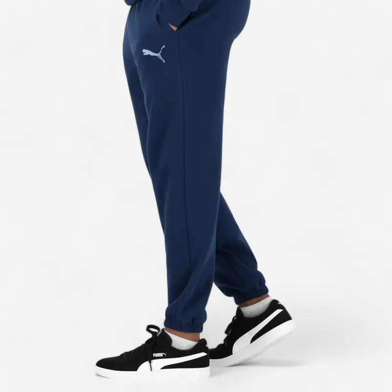 Pantaloni tuta Puma uomo regular fit felpati blu | Puma Blu navy