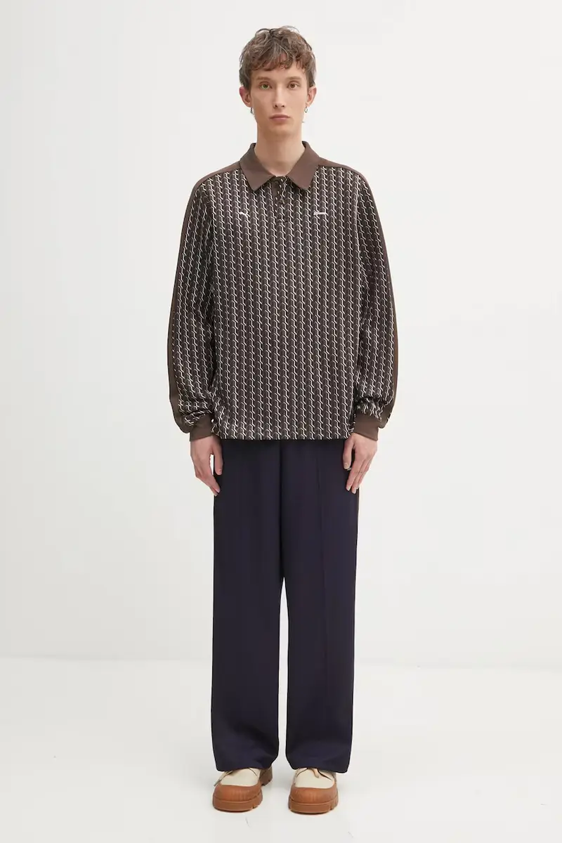 pantaloni tuta PUMA x JJJJOUND uomo colore blu navy 635539 miniatura 5