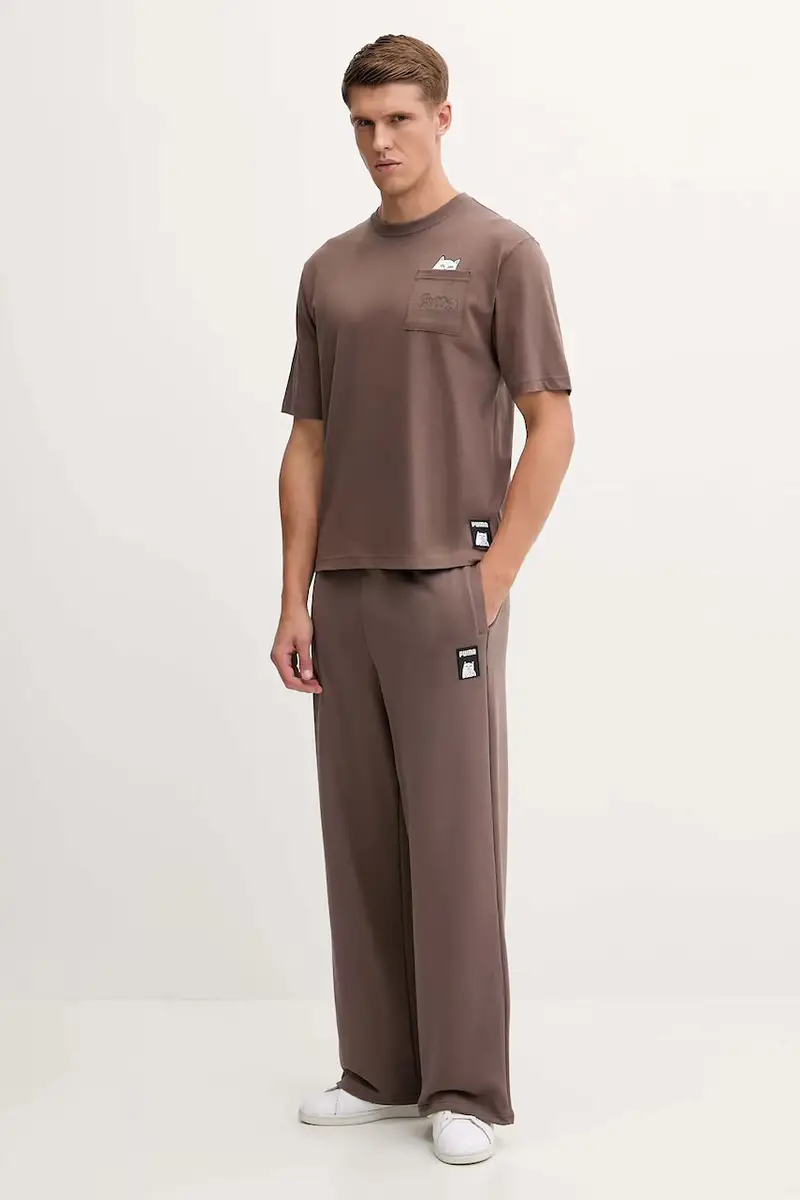 pantaloni tuta PUMA x RIPNDIP uomo colore marrone 632416 miniatura 2