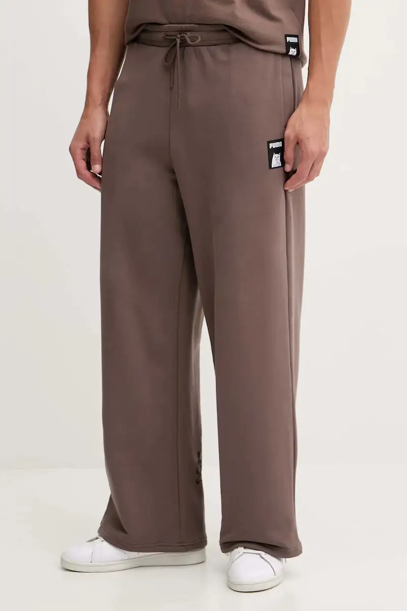 pantaloni tuta PUMA x RIPNDIP uomo colore marrone 632416