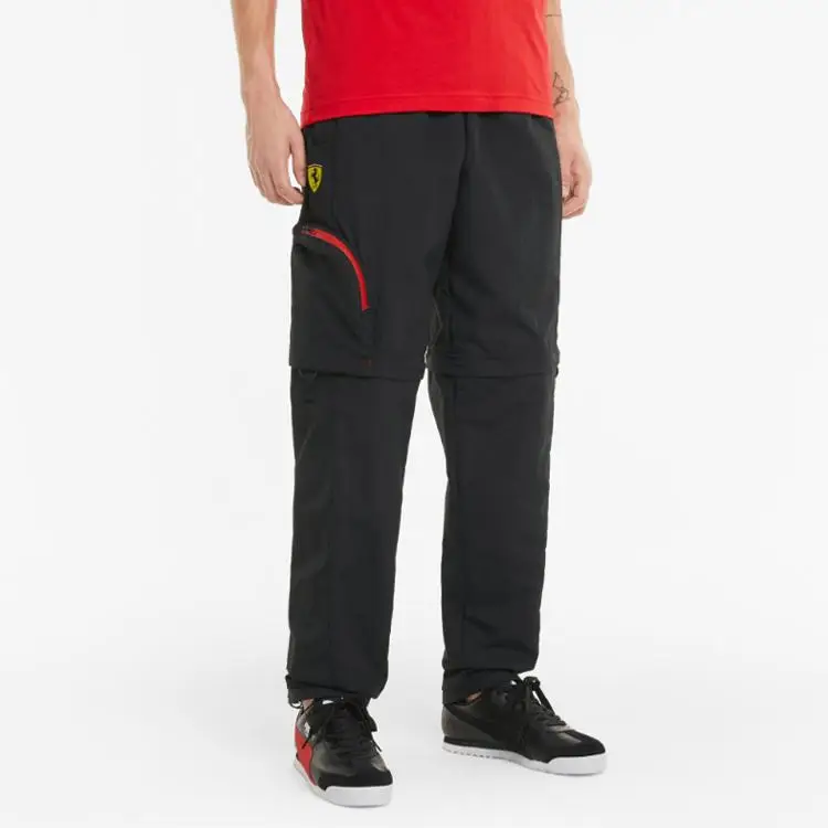 Pantaloni Tuta Tessuti Sportivi Casual Serie Ferrari Puma Uomo Pantaloni Neri 599800-01 L miniatura 3
