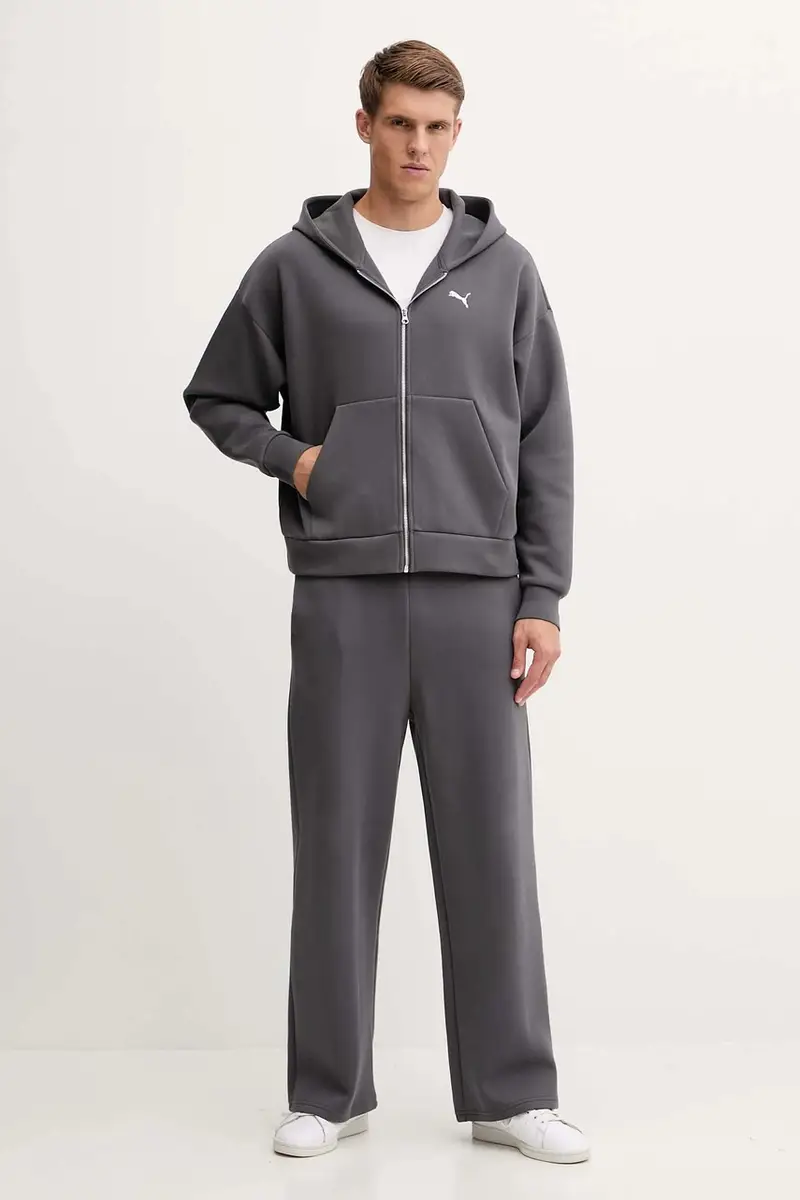 pantaloni tuta uomo colore grigio 632067 miniatura 2