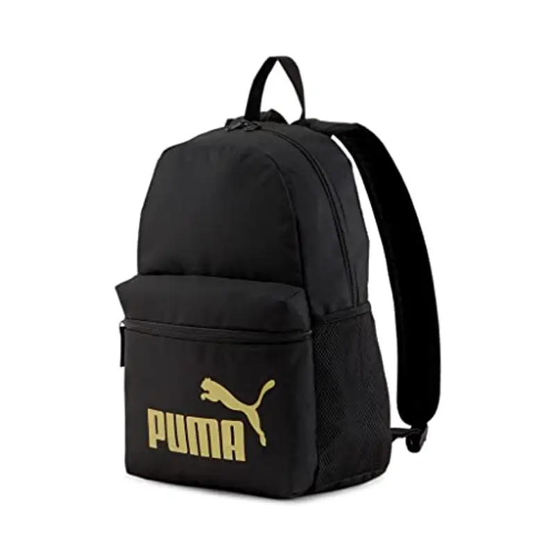 Puma Phase Backpack Zaino, Black-Golden Logo, Taglia Unica Unisex - Adulto miniatura 3
