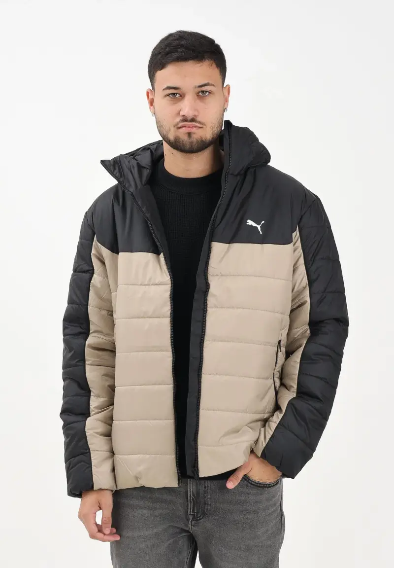 Piumino Essentials beige e nero da uomo miniatura 2