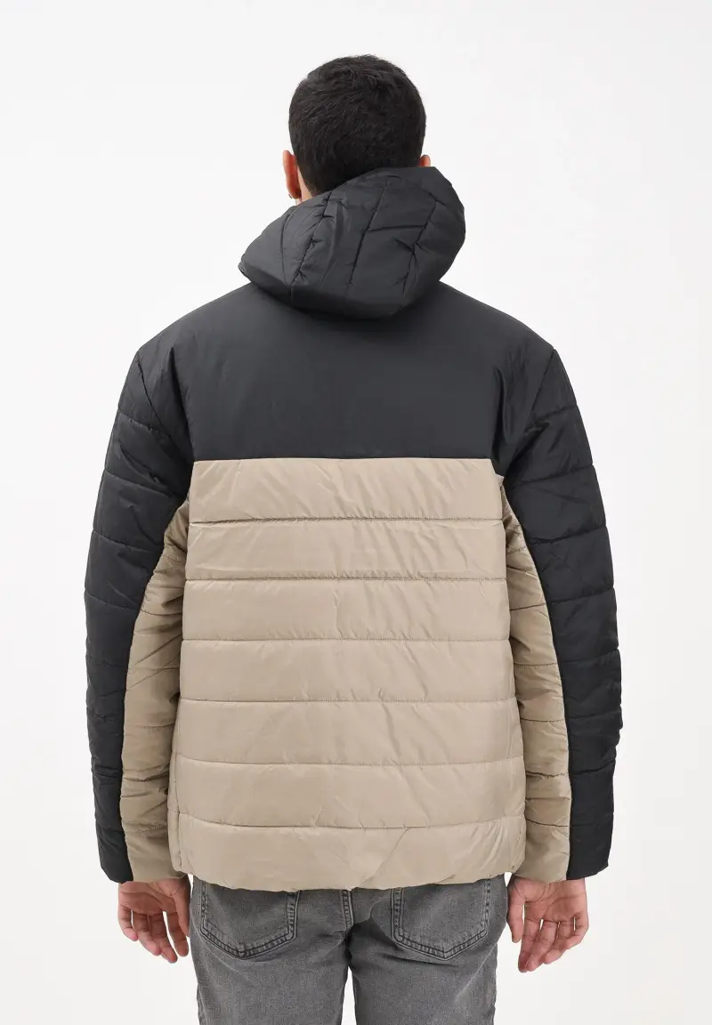 Piumino Essentials beige e nero da uomo miniatura 3