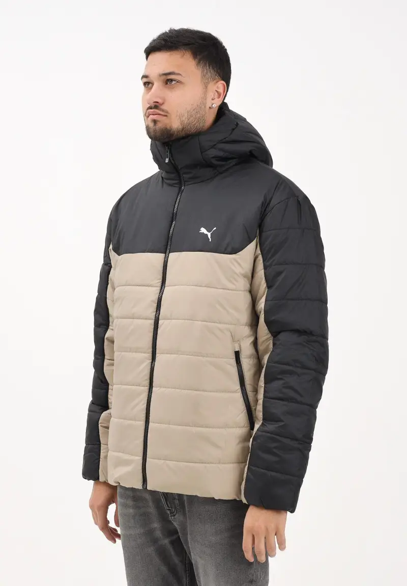 Piumino Essentials beige e nero da uomo