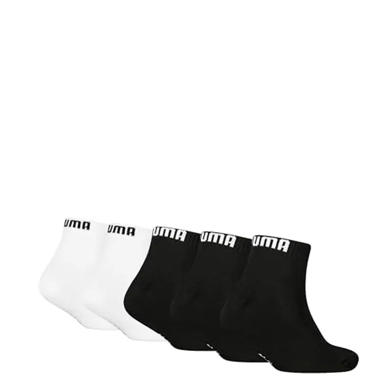 PUMA Plain Quarter, Calzini Unisex - Bambini e ragazzi, Nero Bianco, 23-26 miniatura 2