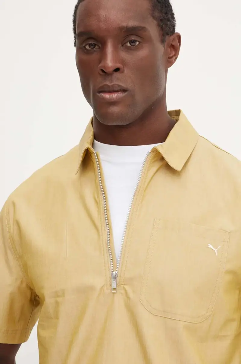 polo in cotone MMQ colore beige 626642 Giallo miniatura 4