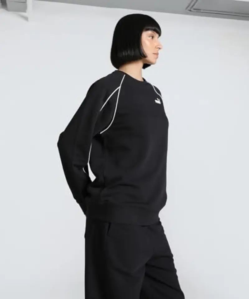 PUMA PUMA Sport Relaxed Crew TR, Felpa con Cappuccio Bambina, PUMA Black, L miniatura 2