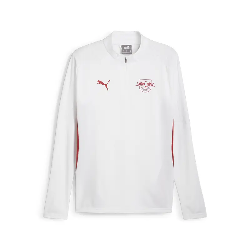 RB Maglia da allenamento con zip a un quarto Leipzig da uomo PUMA White Club Red | Puma Bianco