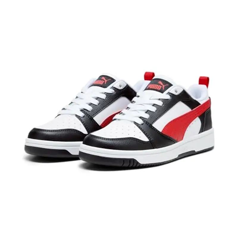 PUMA Rebound V6 Lo Jr, Sneaker Unisex - Bambini e ragazzi, Puma White For All Time Red Puma Black, 39 EU miniatura 2
