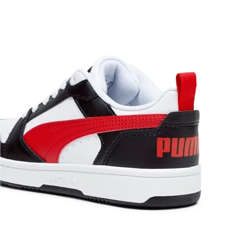 PUMA Rebound V6 Lo Jr, Sneaker Unisex - Bambini e ragazzi, Puma White For All Time Red Puma Black, 39 EU miniatura 3