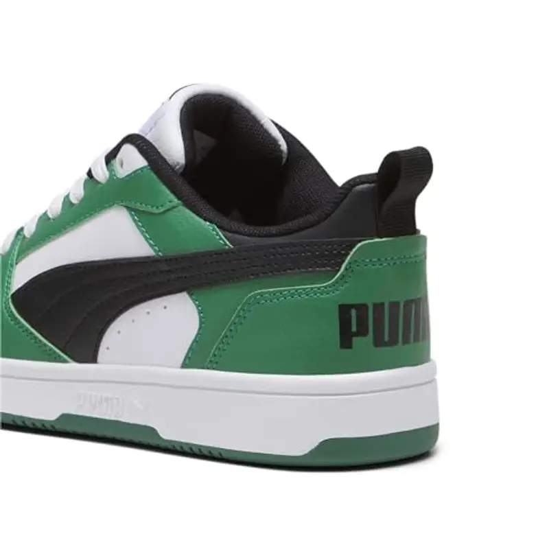 PUMA Rebound V6 Lo JR, Sneaker, White Black-Archive Green, 36 EU miniatura 3