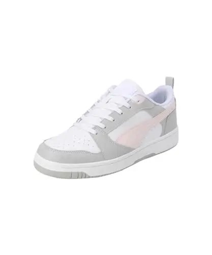 PUMA Rebound V6 Low, Sneaker Unisex - Adulto, White Frosty Pink Cool Light Grey, 37 EU