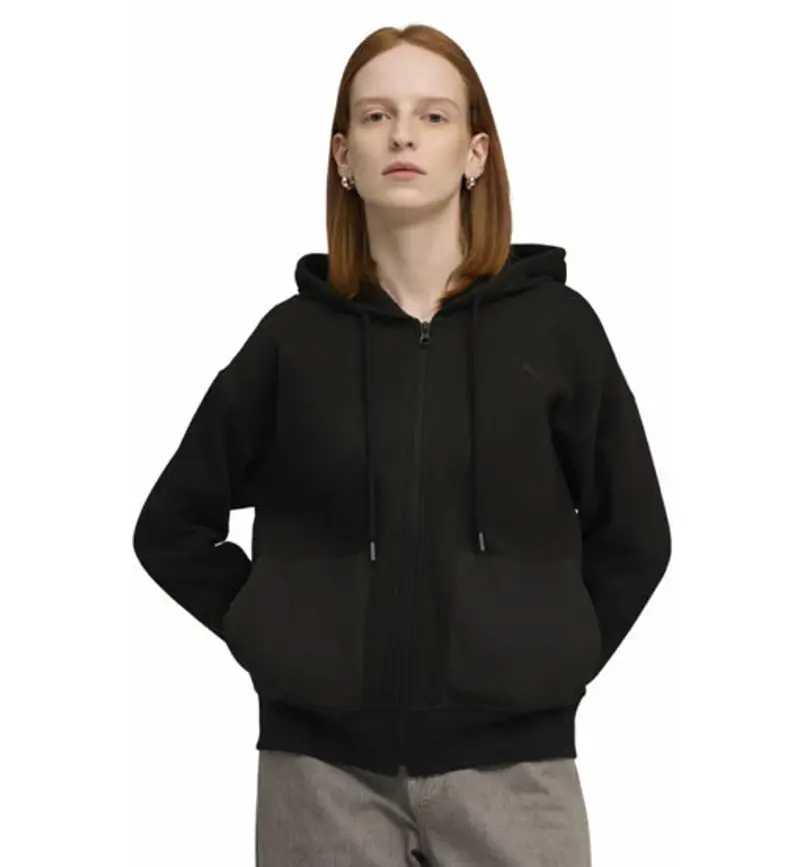 Relaxed Full Zip W - felpa con cappuccio - donna Black