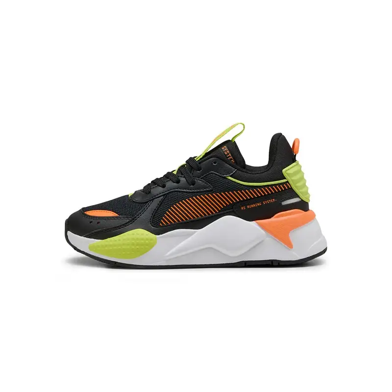 Rs-X Boys Gs Nero Arancio - Scarpe Da Ginnastica Bambino EUR 38 5 / UK 5 5