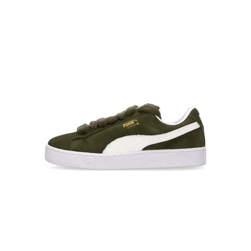 Scarpa Bassa Uomo Suede Xl Dark Olive/white