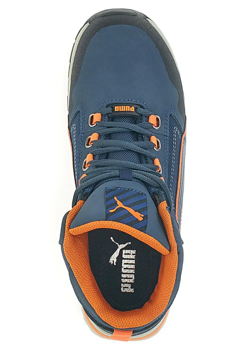 Scarpe antinfortunistiche blu e arancioni S3 Puma Safety Crosstwist Mid [BLUE miniatura 3