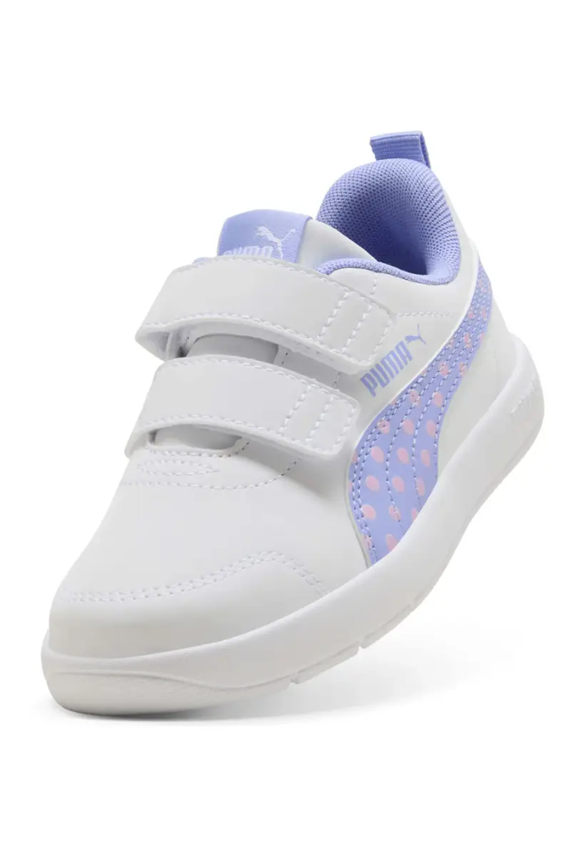 Scarpe bianche con chiusura a strappo Puma Courtflex V3 Dotty V PS [BIANCO miniatura 3