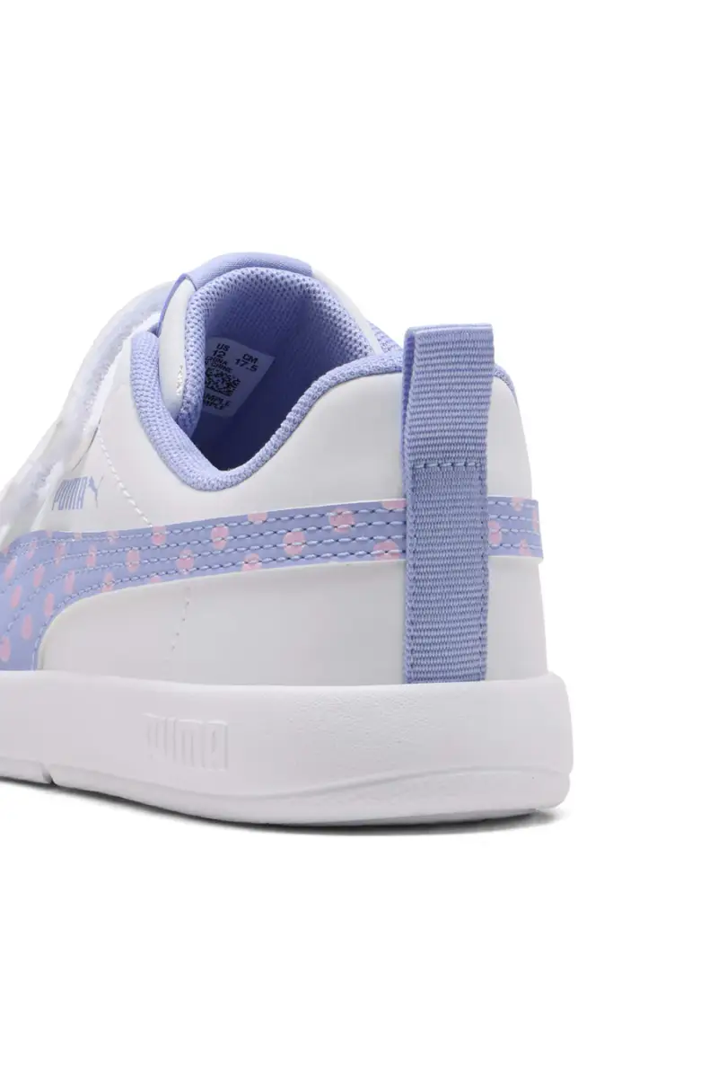 Scarpe bianche con chiusura a strappo Puma Courtflex V3 Dotty V PS [BIANCO miniatura 4