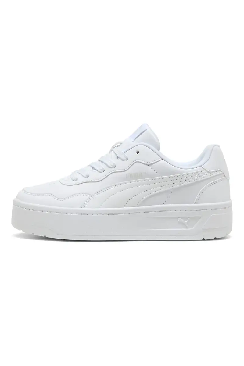 Scarpe bianche con suola platform Puma Court Lally Skye [BIANCO]