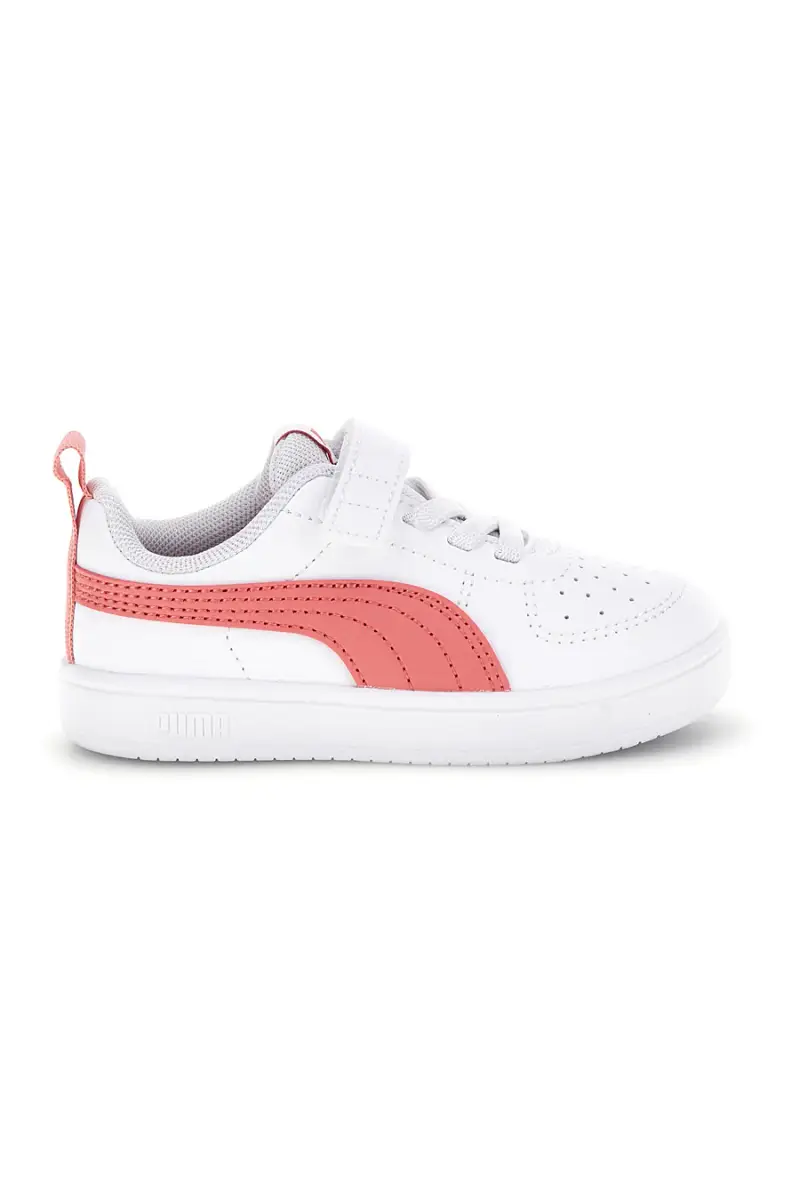Scarpe bianche corallo con chiusura a strappo e lacci elastici Puma Rickie AC+ Inf [WHITE