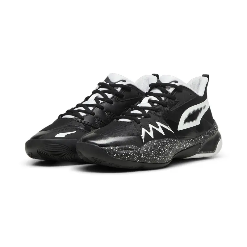Scarpe da basket Genetics Speckle unisex PUMA Black White | Puma Nero