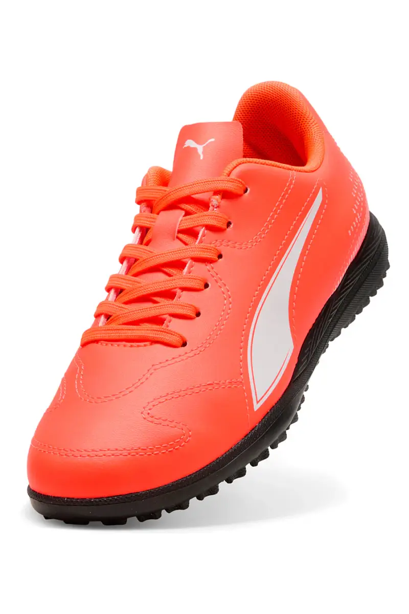 Scarpe da calcetto arancione fluo con suola turf Puma Vitoria II TT Jr [ROSSO] miniatura 5