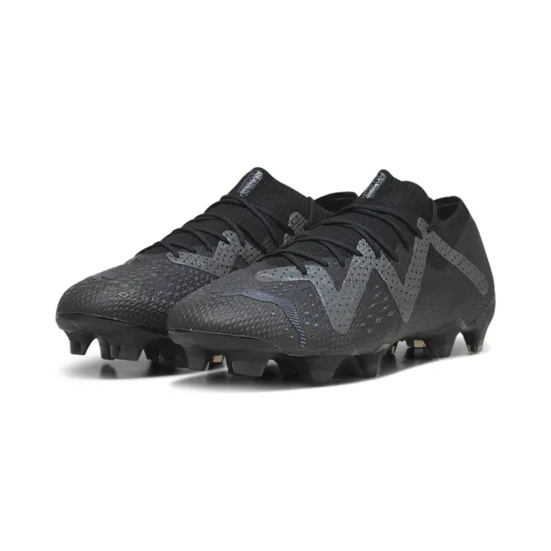 Scarpe da calcio con profilo basso FUTURE ULTIMATE FG/AG PUMA Black Asphalt Gray | Puma Nero