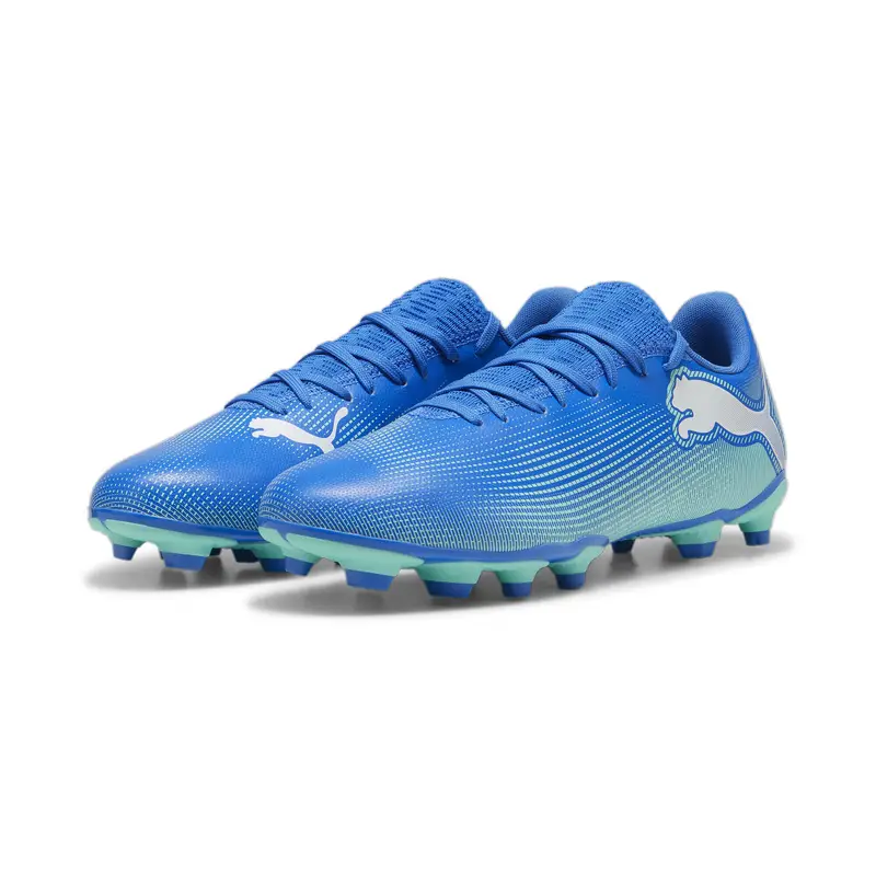 Scarpe da calcio FUTURE 7 PLAY FG/AG PUMA Hyperlink Blue Mint White Green | Puma Blu