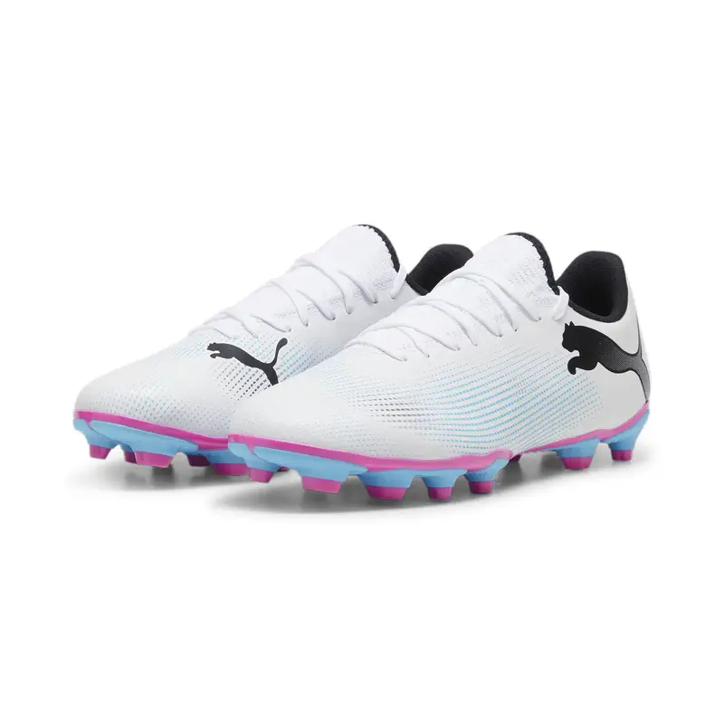 Scarpe da calcio FUTURE 7 PLAY FG/AG PUMA White Black Poison Pink | Puma Bianco