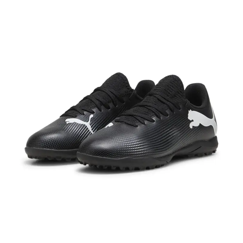 Scarpe da calcio FUTURE 7 PLAY TT da ragazzi PUMA Black White | Puma Nero