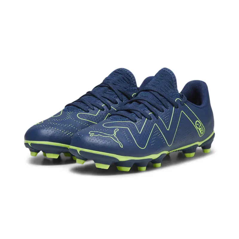 Scarpe da calcio FUTURE PLAY FG/AG da ragazzi PUMA Persian Blue Pro Green | Puma Multi
