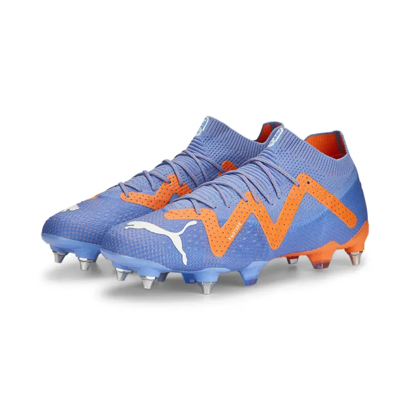 Scarpe da calcio FUTURE ULTIMATE MxSG PUMA Blue Glimmer White Ultra Orange | Puma Blu