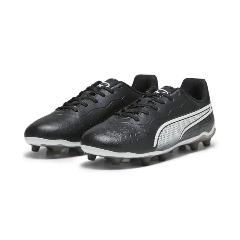 Scarpe da calcio KING MATCH FG/AG da ragazzi PUMA Black White | Puma Nero