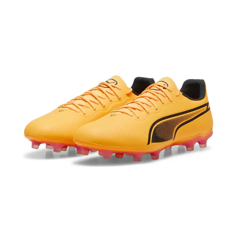 Scarpe da calcio KING PRO FG/AG PUMA Sun Stream Black Sunset Glow Orange Pink | Puma Nero