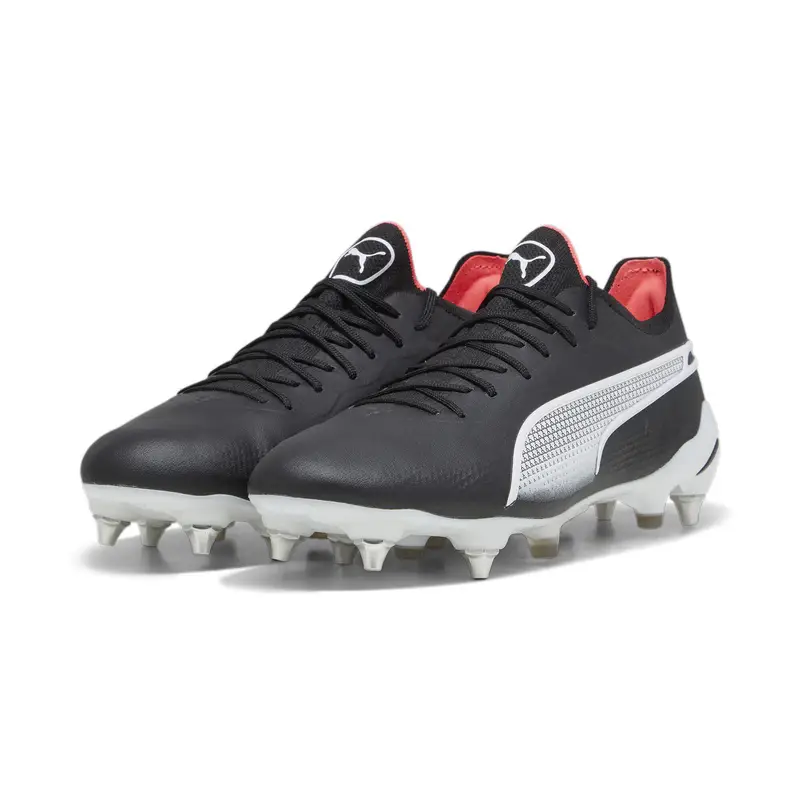 Scarpe da calcio KING ULTIMATE MxSG PUMA Black White Fire Orchid Red | Puma Nero