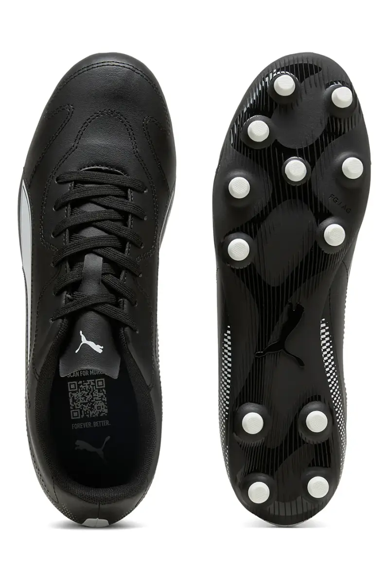 Scarpe da calcio nere con tomaia sintetica Puma Vitoria II FG/AG [NERO] miniatura 5