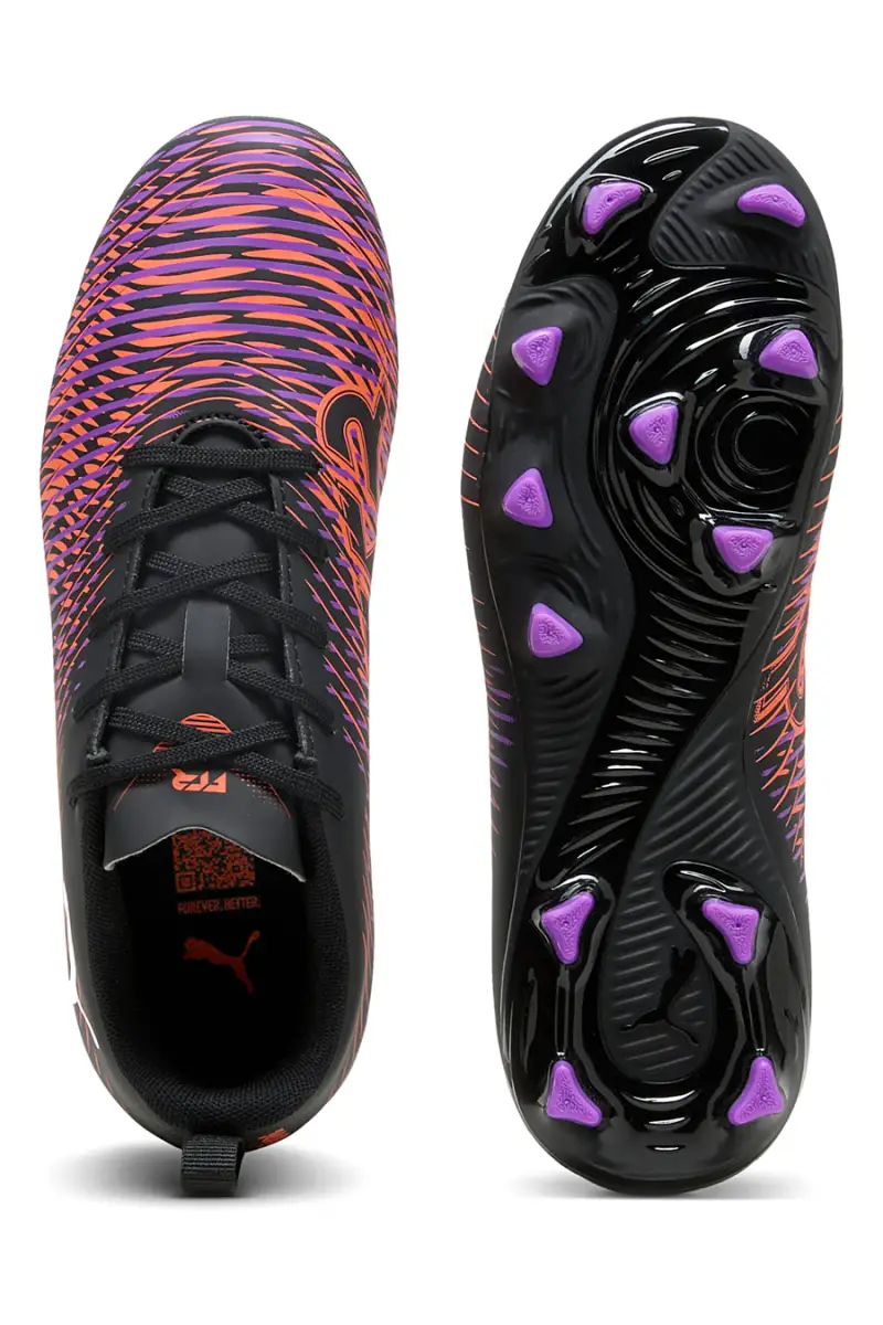 Scarpe da Calcio Nere e Viola PUMA FUTURE 8 PLAY FG/AG JR [NERO miniatura 5