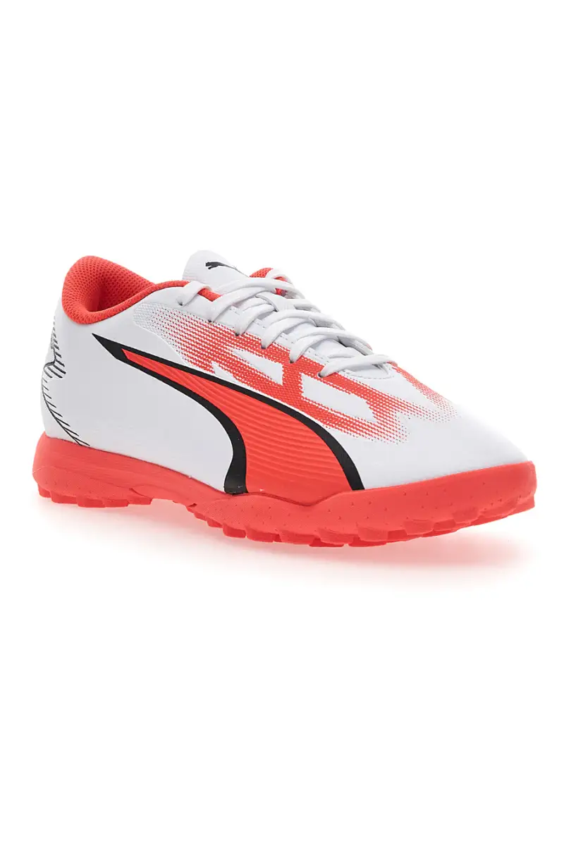 Scarpe da Calcio Puma Ultra Play TT Jr Bianche e Arancioni [BIANCO] miniatura 2