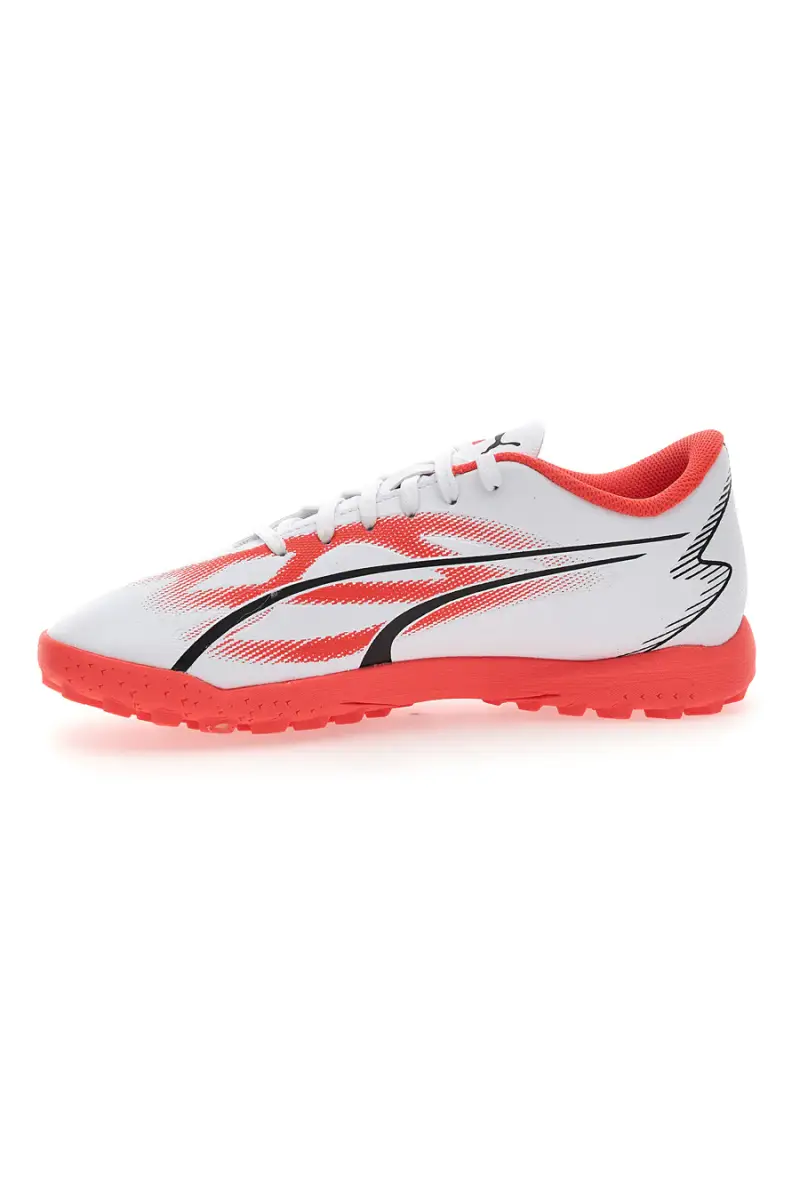 Scarpe da Calcio Puma Ultra Play TT Jr Bianche e Arancioni [BIANCO] miniatura 3