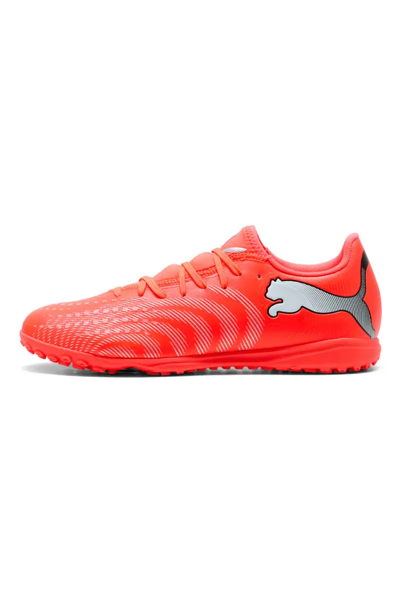 Scarpe da calcio rosse con suola da erba sintetica e superfici dure Puma Future Play TT [ARANCIO