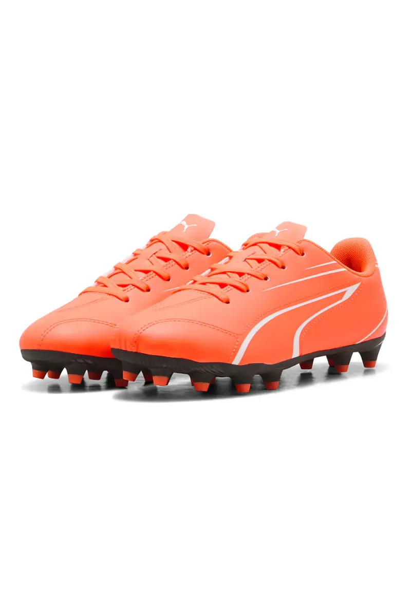 Scarpe da Calcio Rosse con Tacchetti PUMA VITORIA FG/AG Jr [BIANCO miniatura 2